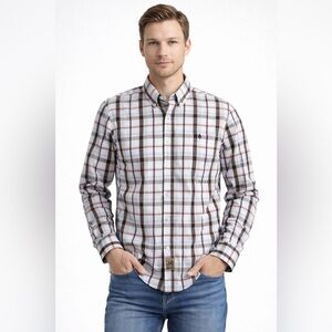 Jotabe high quality men’s plaid shirt from Europe. Size M dress shirt